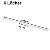 Alu Kederschiene - 1 Meter - Kederleiste - Neigung 0° - Ø9mm (passend für 6-8mm Keder) - Aluminium Kederprofil Leiste für Wohnwagen Wohnmobil Vorzelt Sonnensegel Schürzenleiste Vorzeltschiene