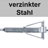 Ausdrehstütze Eckstütze für Wohnwagen Anhänger mit festem Fuß aus verzinktem Stahl 47 cm Stützbein 500kg Tragkraft geeignet für Caravan Trailer Abstützung - Gesamtgewicht 1000 kg - Nivelierstütze