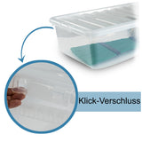 Aufbewahrungsbox mit Deckel 25 Liter - 43x33x26cm - transparent - stapelbar