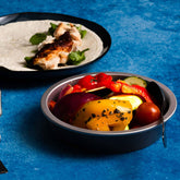 Air Fryer Form 2 Stück Ø17x3,5 cm runde Backform für die Heissluftfriteuse - klein Zubehör Einsatz Stahlblech antihaftbeschichtet bis 230°C Backform