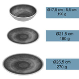 Melamin Geschirr Set Jesolo Grün für 2 Personen - 8 Teile - Trinkglas 260 ml grün - Steingutoptik Spülmaschinengeeignet - Essgeschirr Campingzubehör Campinggeschirr Wohnwagen Camping Gartenparty