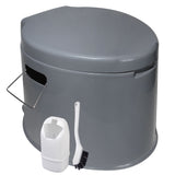 Mobile Campingtoilette mit herausnehmbaren Eimer - bis 120kg Sitzhöhe 37cm Camping Nottoilette Mobile Toilettenbeutel klappbar Toilettenstuhl WC Garten Zelt Pool Baustelle