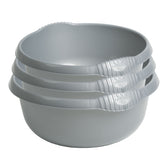 3x Schüsseln grau - Waschschüssel Spülschüssel Wasserschüssel - Lebensmittelecht - Kunststoff Spüle Waschbecken