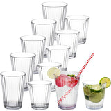 12x Campingglas aus Acryl 360/580ml klar - Trinkglas Wasserglas Kunststoff Camping Garten Echtglasoptik Picknick Becher Kinder Senioren Longdrink Coktail