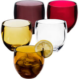 4x Campingglas aus Acryl 400ml - Weinglas ohne Stiel Acrylglas Wasserglas Kunststoff Camping Garten Echtglasoptik Picknick Becher Kinder Senioren Longdrink Coktail