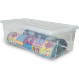 Aufbewahrungsbox mit Deckel 62 Liter - 80x40x25cm - transparent - stapelbar
