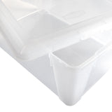 6 x Aufbewahrungsbox mit Deckel 2 Liter - 19x16x10 cm - transparent stapelbar LEBENSMITTELECHT - Kunststoff Box Kiste - Plastik Behälter Organizer - Büro Haushalt Küche Kinderzimmer Spielzeugkiste