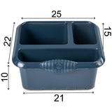 Spülbecken Organizer Navy Dunkelblau 25x22x15 cm Sink Caddy Spülmittelorganizer Besteckabtropfbehälter Schwammhalter Küchen Utensilien Organizer Küchenorganizer Spüle Mit Abflusslöcher Kunststoff