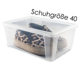 12 x Aufbewahrungsbox mit Deckel 10 Liter 36x25x14 cm - transparent stapelbar LEBENSMITTELECHT - Kunststoff Box Kiste - Plastik Behälter Organizer - Büro Haushalt Küche Kinderzimmer Spielzeugkiste