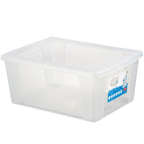 Aufbewahrungsbox mit Deckel 15 Liter - 39x29x17 cm - transparent stapelbar LEBENSMITTELECHT - Kunststoff Box Kiste - Plastik Behälter Organizer - Büro Haushalt Küche Kinderzimmer Spielzeugkiste
