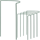 Pflanzenstütze halbrund - Ø 38 cm - 60 cm hoch - aus 4mm kunststoffummantelten Draht - Für den Garten - Metal - Buschstütze - Staudenstütze - Pflanzbogen Staudenhalter Rankhilfe Pflanzenring