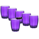 6x Halloween Party Gläser aus Acryl 320ml LILA - Tischdeko Trinkglas Acrylglas Kunststoff Wasserglas Garten Echtglasoptik Picknick Becher Kinder Senioren Longdrink Coktail