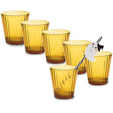 6 x Halloween Party-Glas aus Acryl 360ml Orange - Tischdeko Acrylglas Kunststoff Wasserglas Garten Echtglasoptik Picknick Becher Kinder Senioren Longdrink Coktail