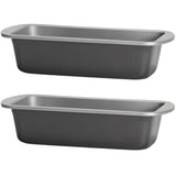 Rechteckige Backform 22,5x10,5x5,5 cm für die Heissluftfriteuse Air Fryer - klein eckig Zubehör Einsatz Stahlblech antihaftbeschichtet bis 230°C Backform