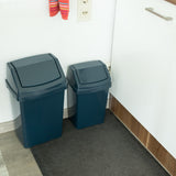 Mülleimer mit Schwingdeckel 15 Liter eckig Schwingdeckeleimer Kunststoff Küche Büro Bad Putzeimer Kosmetikeimer Papierkorb Eimer Abfalleimer Abfallbehälter Mülltonne Müll Abfallsammler