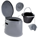 Campingtoilette mit Deckel und Papierhalterung herausnehmbarem Toiletteneimer