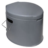 Campingtoilette grau - mit Deckel und Toiletteneimer - bis zu 150 kg belastbar - Sitzhöhe ca. 41 cm