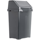 Mülleimer mit Schwingdeckel 8 Liter eckig Schwingdeckeleimer Kunststoff Küche Büro Bad Putzeimer Kosmetikeimer Papierkorb Eimer Abfalleimer Abfallbehälter Mülltonne Müll Abfallsammler