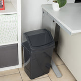 Mülleimer mit Schwingdeckel 25 Liter eckig Schwingdeckeleimer Kunststoff Küche Büro Bad Putzeimer Kosmetikeimer Papierkorb Eimer Abfalleimer Abfallbehälter Mülltonne Müll Abfallsammler