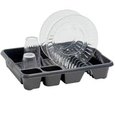 Geschirrständer 46x38cm Ablauf Abtropfständer Abtropfgestell Geschirrabtropfkorb Abtropfgitter Geschirr Abtropfkorb Abtropfschale Geschirrtrockner Haushalt Besteck Camping Geschirr Küche Tropfschale