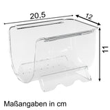 Flaschenregal Kühlschrank-Organizer 20,5x12x11 cm durchsichtig stapelbar - Aufbewahrungsbox Fridge Organizer Flaschenhalter Flaschenständer Kühlschrankbox BPA-frei transparent Küchenschrank Box