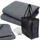 Vorzeltteppich + Heringe Outdoorteppich GRAU-BLAU Zeltteppich Zeltunterlage Outdoor Camping Vorzelt Teppich Matte Campingteppich Vorzeltboden Zeltboden, Balkon, Terasse, große XL Picknickdecke