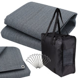 Vorzeltteppich + Heringe Outdoorteppich GRAU-BLAU Zeltteppich Zeltunterlage Outdoor Camping Vorzelt Teppich Matte Campingteppich Vorzeltboden Zeltboden, Balkon, Terasse, große XL Picknickdecke