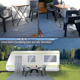 Vorzeltteppich + Heringe Outdoorteppich GRAU-BLAU Zeltteppich Zeltunterlage Outdoor Camping Vorzelt Teppich Matte Campingteppich Vorzeltboden Zeltboden, Balkon, Terasse, große XL Picknickdecke