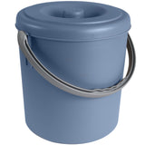 Mülleimer 25 Liter mit verschließbarem Deckel und Henkel - Petrolblau - 37cm hoch - Ø31cm