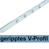 10 Stück Stahl Hering 23 cm - gerippter V-Profil - Sandhering Zelthering weiche feuchte Boden Zeltnagel Zeltpflock Erdspieß Camping Zubehör Outdoor Set