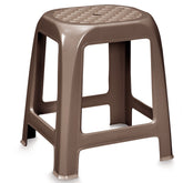 Stapelbare Hocker - Sitzhocker weiß oder braun - Sitzhöhe 46 cm hoch - bis zu 100 kg Duschsitz abwaschbar