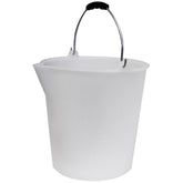 Eimer mit Ausguss und Metall-Henkel - 9-12-17 Liter - weiß - LDPE-Kunststoff - Skala lebensmittelgeeignet - Haushaltseimer Wassereimer Haushalt Küche Bad Camping