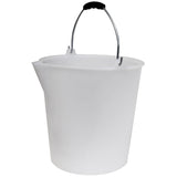 Eimer mit Ausguss und Metall-Henkel - 9-12-17 Liter - weiß - LDPE-Kunststoff - Skala lebensmittelgeeignet - Haushaltseimer Wassereimer Haushalt Küche Bad Camping