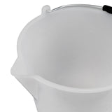 Eimer mit Ausguss und Metall-Henkel - 9-12-17 Liter - weiß - LDPE-Kunststoff - Skala lebensmittelgeeignet - Haushaltseimer Wassereimer Haushalt Küche Bad Camping