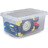 Aufbewahrungsbox mit Deckel 11 Liter - 36x25x17cm - transparent - stapelbar