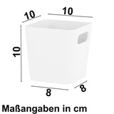 Ordnungsbox - 10x10x10cm - WEIß Ordnungssystem Schubladenorganizer Aufbewahrungskorb Organizer