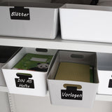 Ordnungsbox mit Beschriftungsclip - DINA5 - 25x17x11cm - 3,9 Liter Ordnungssystem