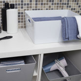 Ordnungsbox - DINA4 - 35x26x15cm - 11.5 Liter - Ordnungskorb - Schubladenorganizer Schublade - Organizerbox Ordnungssystem Kunststoff Aufbewahrung Bad Korb Schrank Schreibtisch