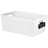Ordnungsbox mit Beschriftungsclip - DINA4 - 26x35x15 cm 11,5 Liter - Ordnungskorb Ordnungssystem Organizerbox