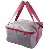 Aufbewahrungstasche 32x32x17cm rau-weinrot - Keder-Nahtverstäkung - Reißverschluß Futter - 2 Henkel - Tragetasche Campingzubehör - Schutzhülle - Utensilientasche Tasche für Melamingeschirr Outdoor