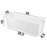 Ordnungsbox - 30x10x10cm - WEISS -  2 Liter - Schubladenorganizer - Ordnungskorb Schublade - Organizerbox - Ordnungssystem Kunststoff