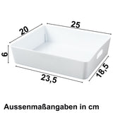 Ordnungsbox DINA5 - 25x20x6cm - 2,6 Liter Schubladenorganizer Ordnungskorb Organizerbox