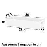 Ordnungsbox - 30x12,5x6cm - 1,9 Liter - Schubladenorganizer Ordnungskorb - Organizerbox - Ordnungssystem