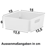 Ordnungsbox - 15x15x6cm - 1 Liter - Schubladenorganizer Ordnungskorb Organizerbox Ordnungssystem