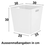 Ordnungsbox - WEIß - 30x30x30 cm - Ordnungskorb - Regalorganizer - Wandregal Box für Würfelregal Ordnungssytem