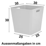 Ordnungsbox -GRAU - 30x30x30 cm - Ordnungskorb - Regalorganizer - Wandregal Box für Würfelregal Ordnungssytem