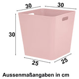 Ordnungsbox - PINK - 30x30x30 cm - Ordnungskorb - Regalorganizer - Wandregal Box für Würfelregal Ordnungssytem