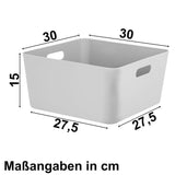 Ordnungsbox - GRAU - 30x30x15 cm - Ordnungskorb - Regalorganizer - Wandregal Box für Würfelregal Ordnungssytem