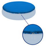 Poolabdeckung rund + Poolunterlage für Quick-up Pool D-244cm - 110g/qm PE - Wasserdicht - UV-stabil Abdeckung mit Fixierseil - Bodenfolie Bodenschutz Unterleg Bodenplane Planschbecken