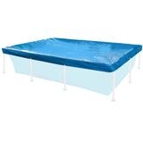 Poolabdeckung rechteckig für Frame Pool 300x200cm - mit Fixierseilen - 110g/qm PE - Wasserdicht - UV-stabil Poolabdeckplane Stahlrahmenpool Cover Swimmingpool Poolzubehör Planschbecken